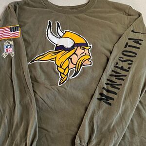 Nike Long Sleeve Minnesota Vikings Salute the Troops Tee Military Mens XL